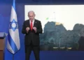 El primer ministro Benjamin Netanyahu durante un mensaje en video del 14 de septiembre de 2026.