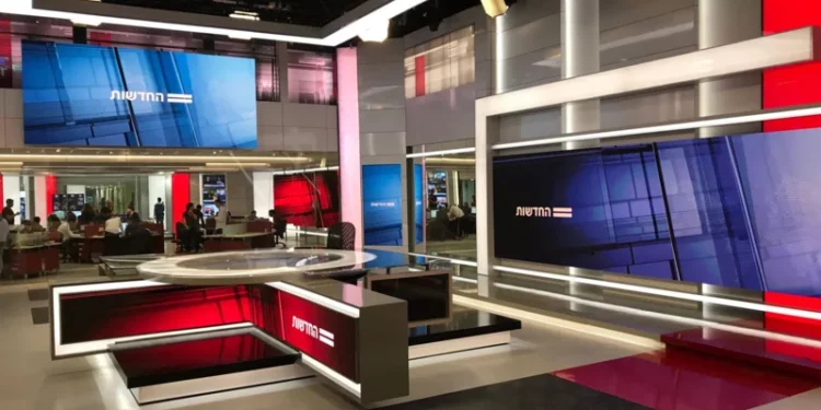 Estudio de Canal 12 en Israel