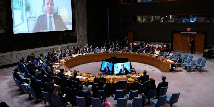Illustrative: Clément Delangue, CEO of and co-founder of Hugging Face, speaks remotely during a UN Security Council meeting, New York City, September 23, 2026. (AP Photo/Yuki Iwamura)