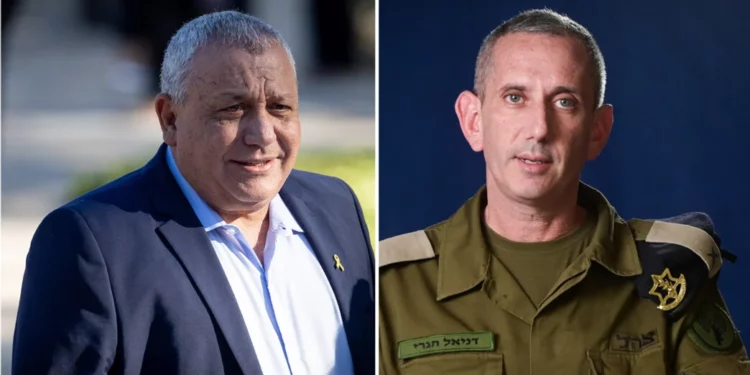 Daniel Hagari y Gadi Eisenkot