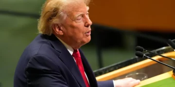 Donald Trump habla durante la 81.ª sesión de la Asamblea General de la ONU el 22 de septiembre de 2026.