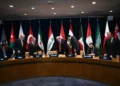 US President Donald Trump attends a Gulf Cooperation Council multilateral meeting with Middle Eastern leaders during the United Nations General Assembly in New York.