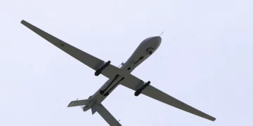 Dron MQ-1 Predator de la Fuerza Aérea de Estados Unidos durante una exhibición aérea