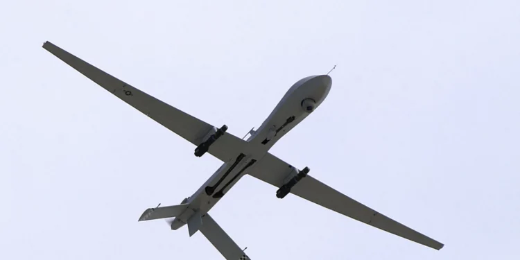 Dron MQ-1 Predator de la Fuerza Aérea de Estados Unidos durante una exhibición aérea