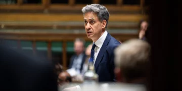 Ed Miliband en la Cámara de los Comunes del Reino Unido