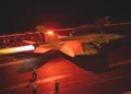 Un F/A-18 Super Hornet se prepara para despegar desde la cubierta del USS George Washington en aguas de Oriente Medio durante operaciones navales de Estados Unidos vinculadas al bloqueo contra Irán.
