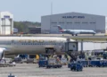 Un vuelo de Etihad Airways con destino al Aeropuerto Internacional Zayed de Abu Dabi, Emiratos Árabes Unidos, el 20 de marzo de 2026.