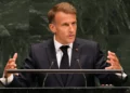 France’s President Emmanuel Macron speaks during the 81st session of the United Nations General Assembly at United Nations headquarters, September 22, 2026. (AP Photo/Seth Wenig)