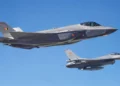 Avión de combate F-35 de la Fuerza Aérea belga.