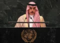 El ministro de Relaciones Exteriores de Arabia Saudita, Faisal bin Farhan Al Saud, habla ante la 81.ª Asamblea General de la ONU en Nueva York el 26 de septiembre de 2026.