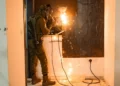 IDF troops seal the home of a Palestinian terrorist in the West Bank village of Bidu, September 25, 2026. (Israel Defense Forces)