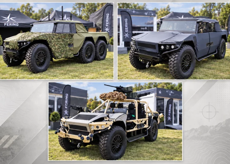 Pioneer X 6×6 de Fering Technologies, una variante híbrida de mayor carga útil desarrollada para misiones militares de largo alcance.