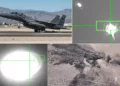Restos del supuesto caza F-15SA saudí derribado por los hutíes en la gobernación de Marib, Yemen.