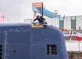 Ceremonia de bautizo del submarino israelí INS Drakon en Alemania