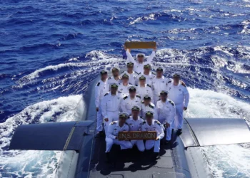 Marineros de la Armada israelí sobre el INS Drakon en una imagen publicada el 23 de septiembre de 2026.