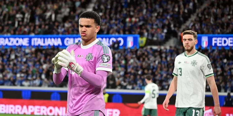 Selección de Irlanda antes de un partido