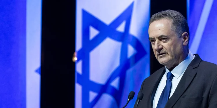 Defense Minister Israel Katz attends a conference at Binyanei HaUma (Jerusalem International Convention Center) in Jerusalem, June 17, 2026. (Oren Ben Hakoon/Flash90)