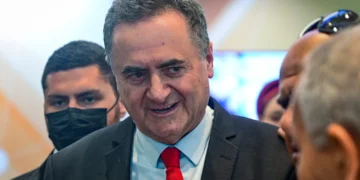 El ministro de Defensa Israel Katz asiste a la conferencia Muni Expo 2026 en Tel Aviv, el 24 de junio de 2026.