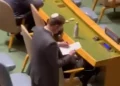 Registro de delegaciones durante el discurso de Benjamín Netanyahu en la ONU