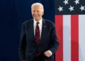 US President Joe Biden walks out to speak at the International African American Museum in Charleston, South Carolina, January 19, 2025. (AP Photo/Stephanie Scarbrough)