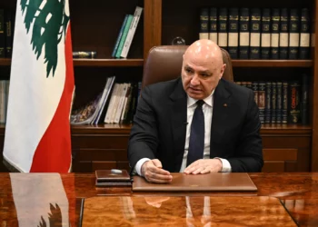 El presidente libanés Joseph Aoun durante una entrevista en el Palacio Presidencial de Baabda el 15 de septiembre de 2026.