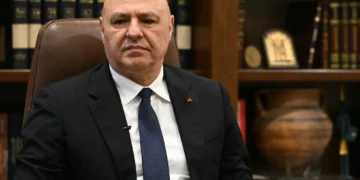El presidente libanés Joseph Aoun durante una entrevista en el Palacio Presidencial de Baabda el 15 de septiembre de 2026.