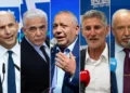 De izquierda a derecha: Naftali Bennett, Yair Lapid, Gadi Eisenkot, Yair Golan y Avigdor Liberman.