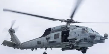 Helicóptero MH-60R Seahawk de la Armada de Estados Unidos, modelo que Dinamarca podría adquirir en tres unidades adicionales.