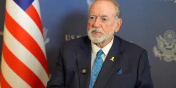 Mike Huckabee durante una declaración pública