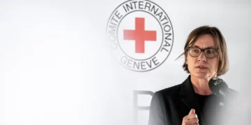Mirjana Spoljaric Egger, presidenta del Comité Internacional de la Cruz Roja, durante una presentación en Avully, cerca de Ginebra, el 7 de junio de 2023.