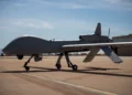 MQ-1C Gray Eagle del Ejército de Estados Unidos en Libby Army Airfield, Arizona, el 28 de marzo de 2025