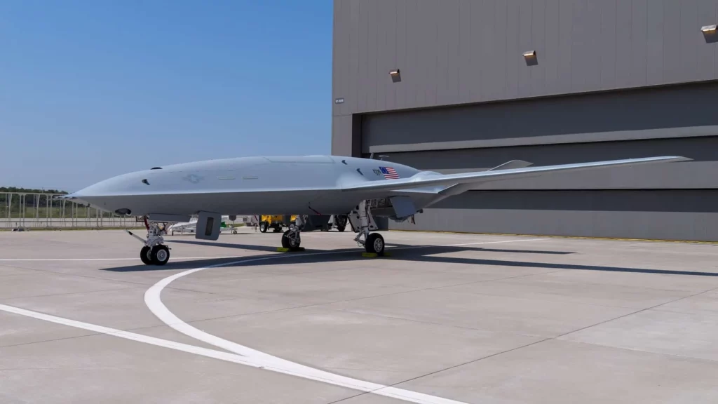 MQ-25A Stingray con la librea de la Marina de Estados Unidos