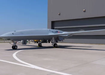 MQ-25A Stingray con la librea de la Marina de Estados Unidos