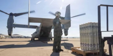 MV-22B Osprey durante una misión de despliegue de sonoboyas