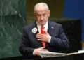 Prime Minister Benjamin Netanyahu speaks during the General Debate of the United Nations General Assembly at UN headquarters in New York City on September 26, 2025. (Photo by ANGELA WEISS / AFP)