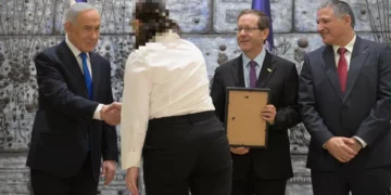 Netanyahu & Herzog at ISA ceremony