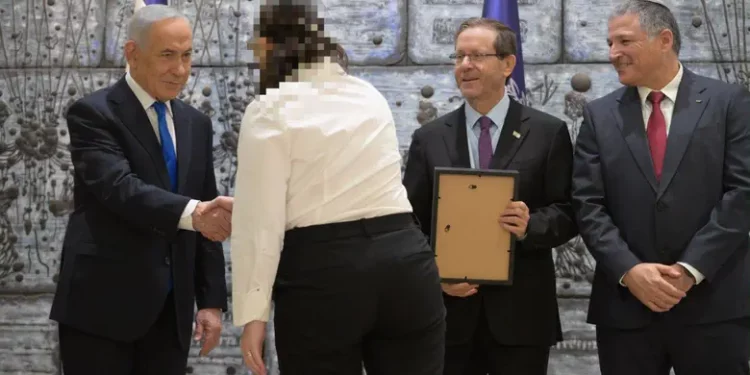 Netanyahu & Herzog at ISA ceremony