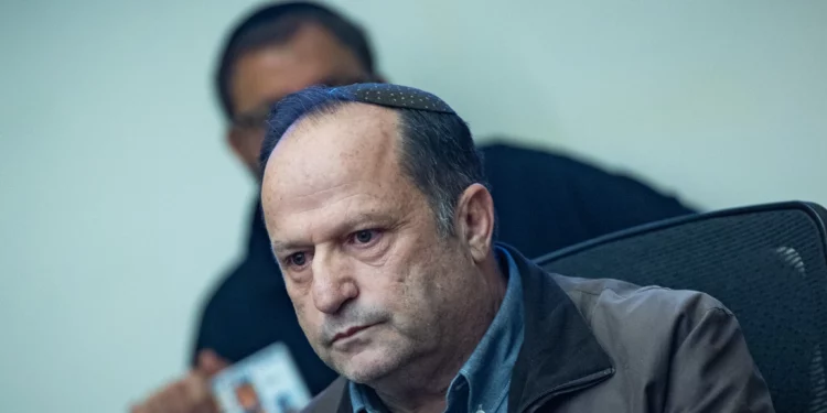 Itzik Bunzel attends a Constitution, Law and Justice Committee meeting at the Knesset in Jerusalem, January 19, 2026. (Yonatan Sindel/Flash90)