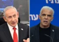 Benjamin Netanyahu y Yair Lapid durante actividades oficiales en Jerusalén.