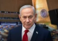 Benjamín Netanyahu antes de su discurso ante la Asamblea General de la ONU