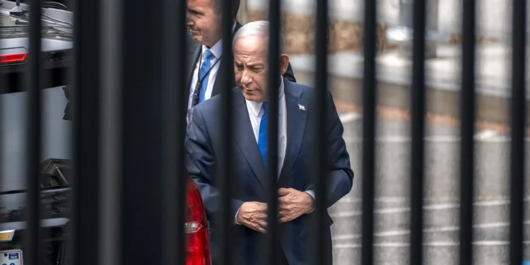 Benjamín Netanyahu durante preparativos de seguridad para su visita a la ONU