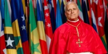 El papa León XIV durante una intervención pública