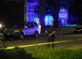 Policía canadiense en el lugar de un tiroteo cerca de la sinagoga Hijos de Jacob en Belleville, Ontario, el 20 de septiembre de 2026.