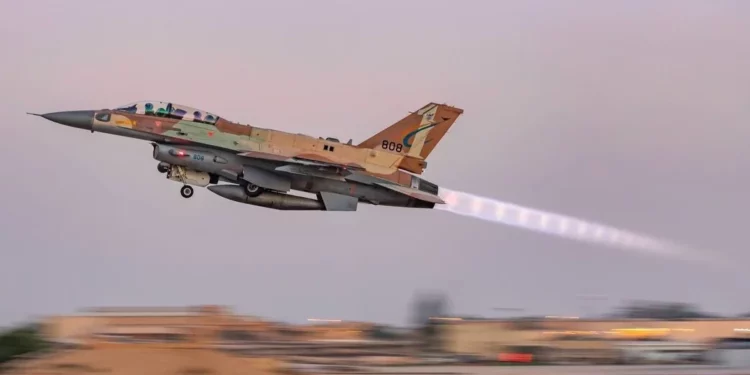 Avión de combate de la Fuerza Aérea de Israel