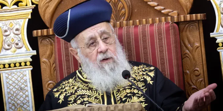 El rabino Yitzhak Yosef ataca a Gadi Eisenkot