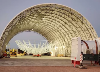 El conjunto receptor del DARC Site 1 en Australia Occidental forma parte de la red de radares de Estados Unidos, Reino Unido y Australia para vigilar la órbita geosíncrona.