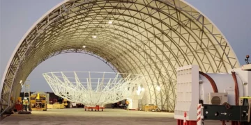 El conjunto receptor del DARC Site 1 en Australia Occidental forma parte de la red de radares de Estados Unidos, Reino Unido y Australia para vigilar la órbita geosíncrona.