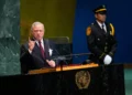 El rey Abdullah II de Jordania durante la 81.ª sesión de la Asamblea General de la ONU, el 22 de septiembre de 2026.