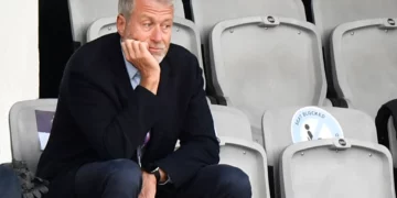 Roman Abramovich, entonces propietario del Chelsea, durante la final de la Liga de Campeones femenina de la UEFA en Gotemburgo, Suecia, el 16 de mayo de 2021.