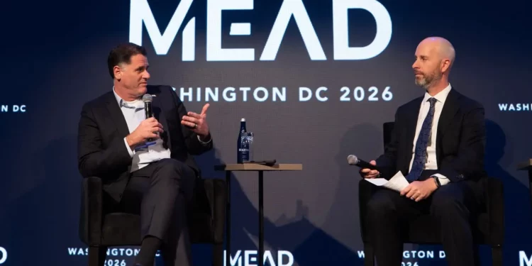 Ron Dermer habla con Yaakov Katz en la conferencia MEAD en Washington, DC.